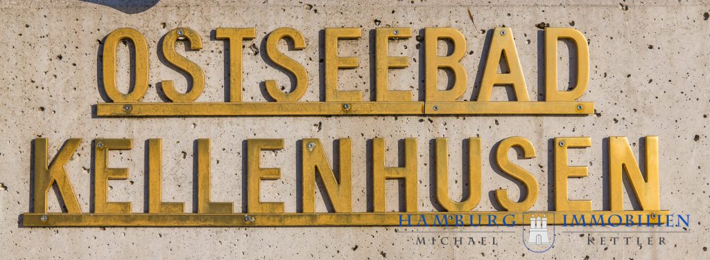 Schild aus Messingbuchstaben Ostseebad Kellenhusen