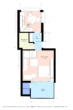 Grundriss-Skizze 6647 - 2 Stock - Gemütliche DG-Whg. mit Wohn-Schlafbereich, EBK, Duschbad, Flur und sonnigen Südbalkon, 23747 Dahme