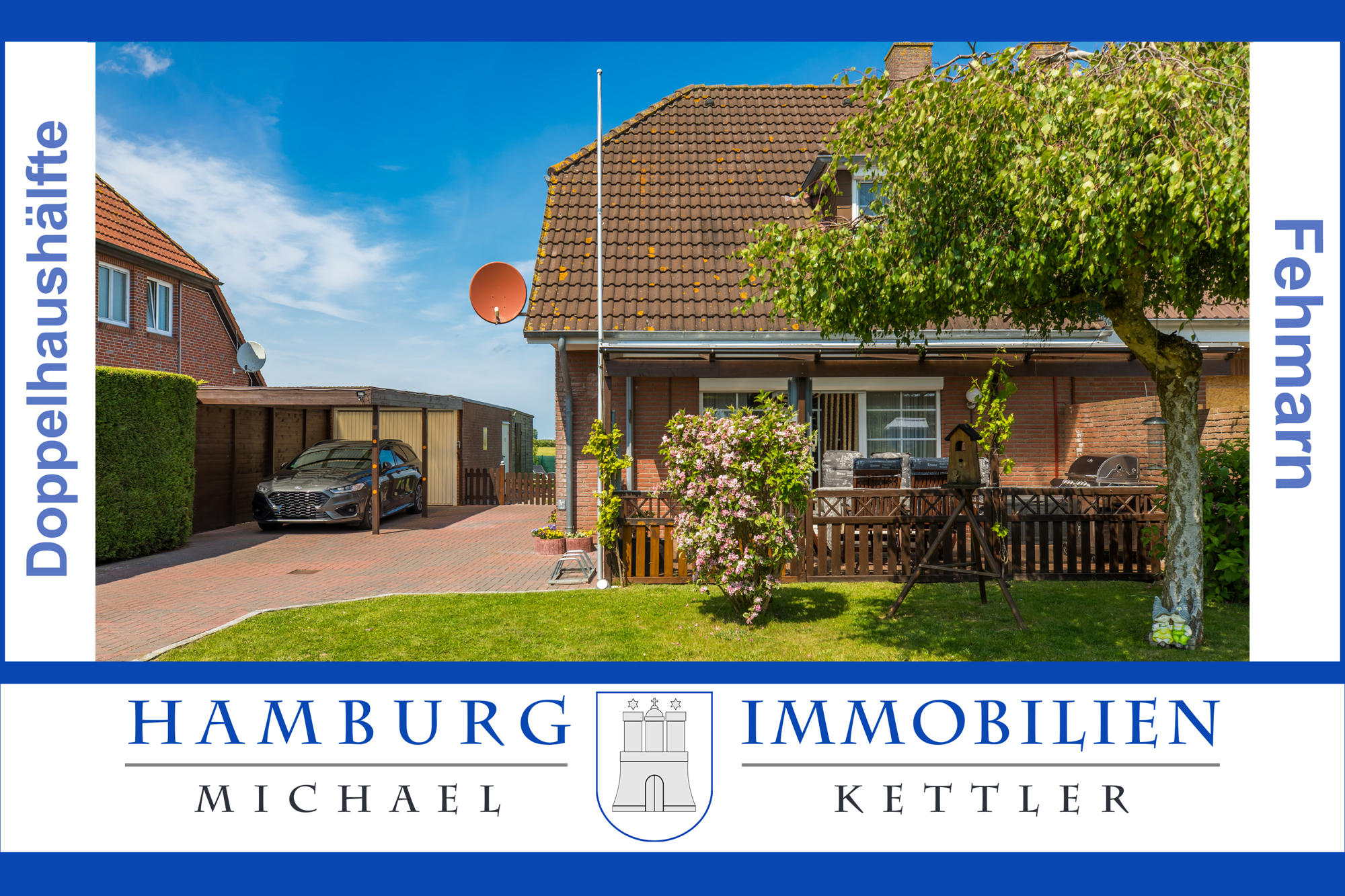 Wohnen in Feldrandlage – Familienfreundliche DHH, Strandnah, gepflegt mit Garage und Carport