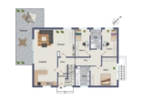 Grundriss-Skizze Erdgeschoss_0_0_jpg - Apartmenthaus mit 4 WE Kurparkzugang, schöner Garten, Garagen, Lage in 2. Reihe, 23743 Grömitz