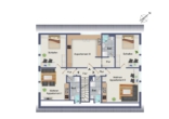 Grundriss-Skizze Dachgeschoss - Apartmenthaus mit 4 WE Kurparkzugang, schöner Garten, Garagen, Lage in 2. Reihe, 23743 Grömitz