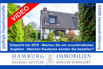 gepflegte Doppelhaushälfte aus 1985 auf Erbpacht bis 2078 in 24558 Henstedt-Ulzburg, 24558 Henstedt-Ulzburg, Doppelhaushälfte