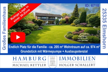 Endlich Platz für Ihre Familie: Ca. 205 m² Wohntraum mit großem Garten in 25337 Elmshorn, 25337 Elmshorn, Einfamilienhaus