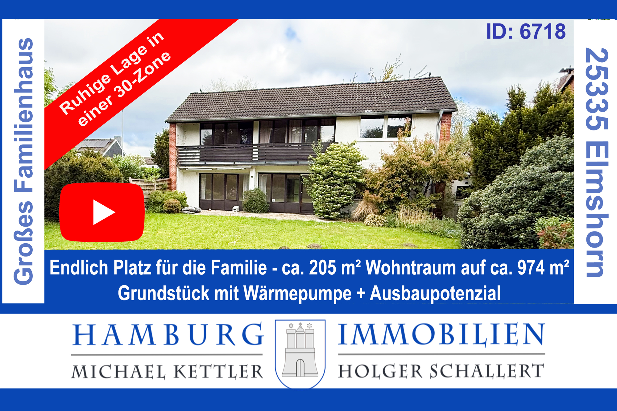 Endlich Platz für Ihre Familie: Ca. 205 m² Wohntraum mit großem Garten in 25337 Elmshorn
