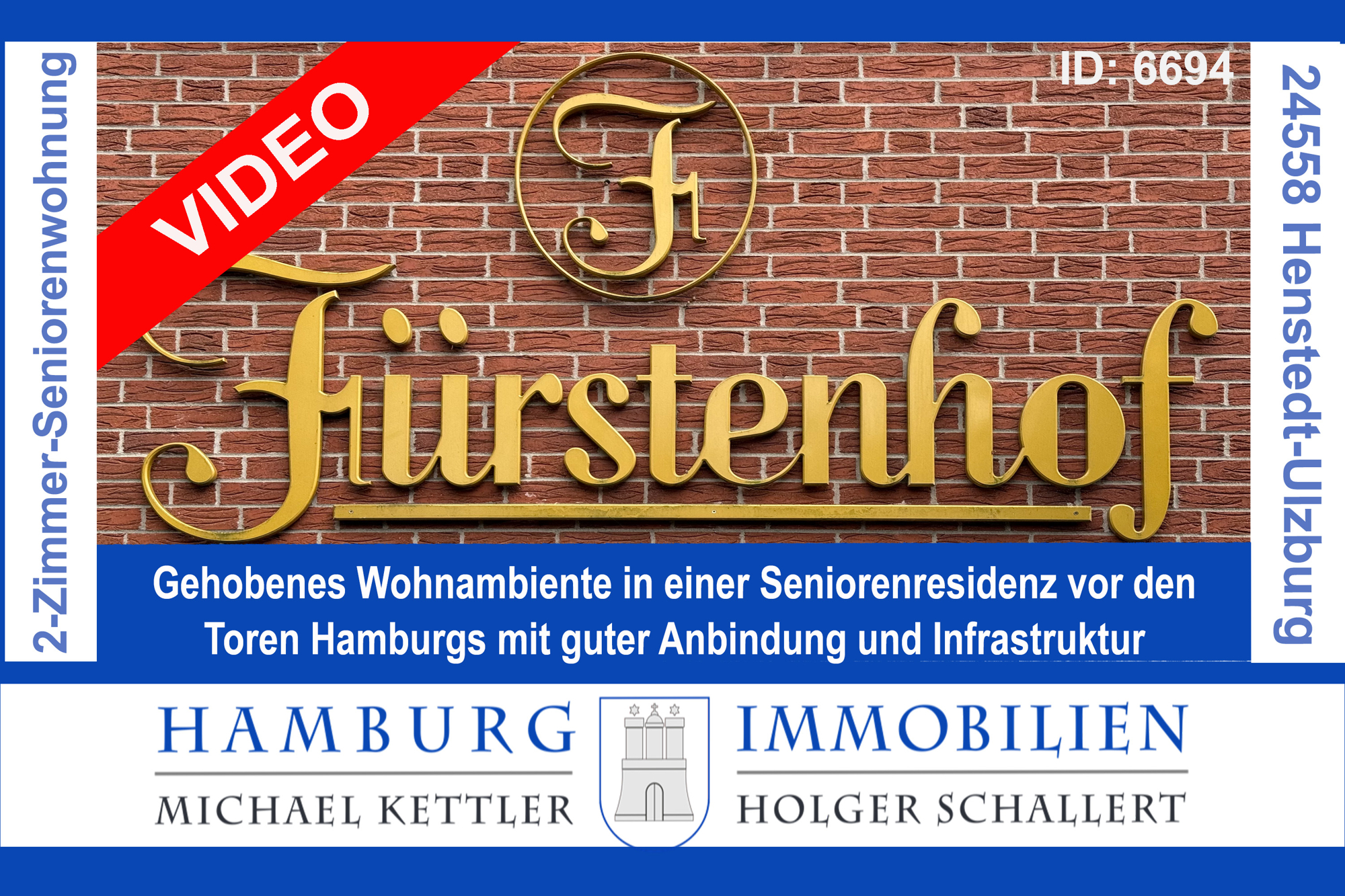 2-Zimmer-Eigentumswohnung für Senioren ab 60 - Fürstenhof Seniorenresidenz in 24558 Henstedt-Ulzburg