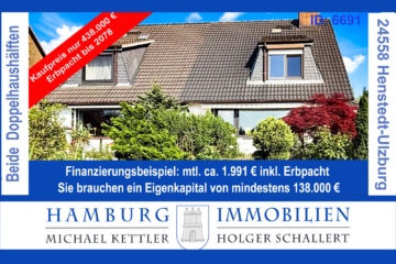 Komplettes Doppelhaus (beide Hälften) aus 1985 auf Erbpacht bis 2078 in 24558 Henstedt-Ulzburg, 24558 Henstedt-Ulzburg, Mehrfamilienhaus