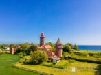 Weitblick, Nachmittagssonne und Sonnenuntergang, 2 Zimmer 47m² Wohnung, 7. OG Berolina 23747 Dahme - Leuchtturm Dahme