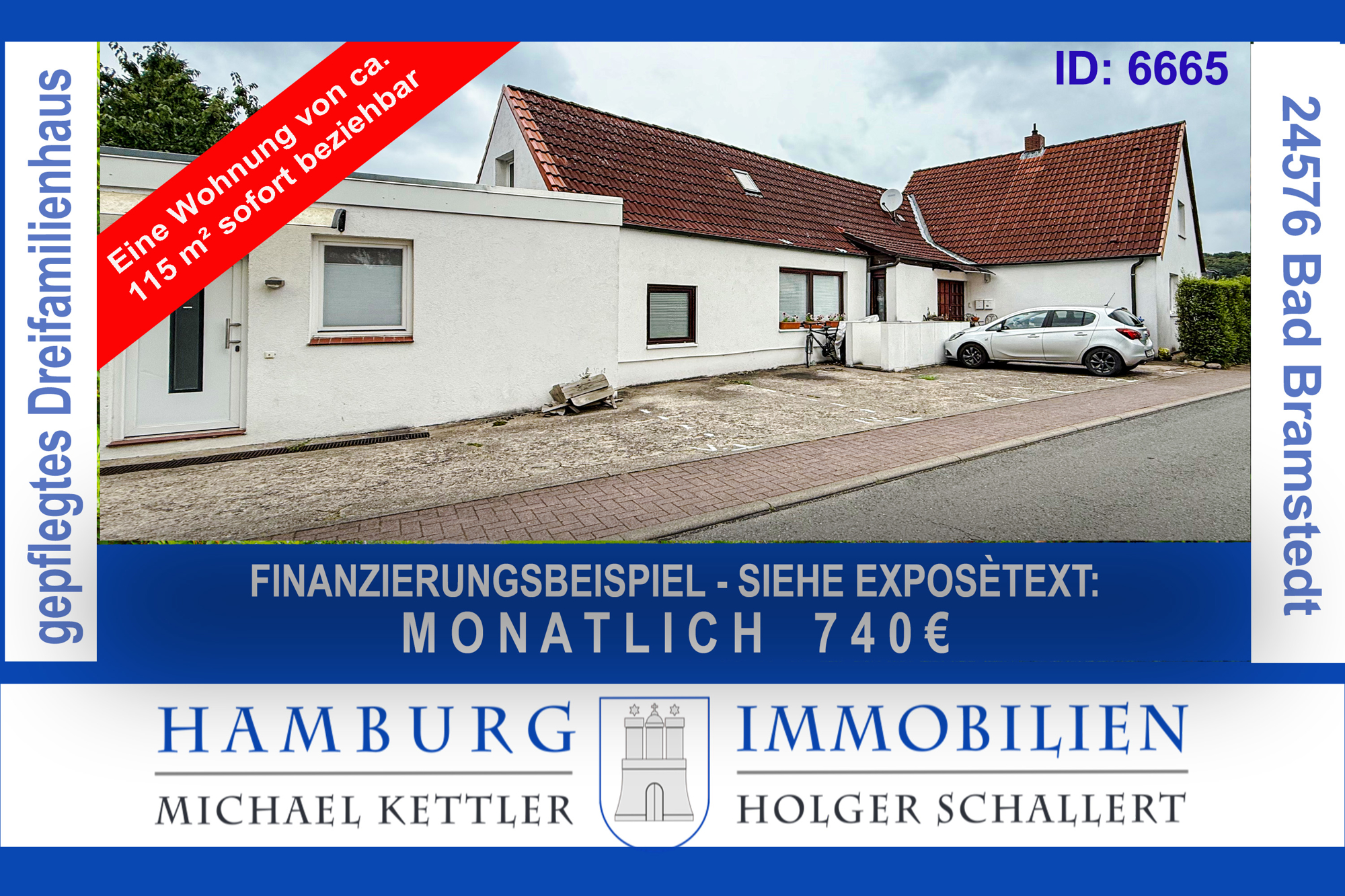 Eine Wohnung sofort beziehbar in saniertem 3-Familienhaus in 24576 Bad Bramstedt
