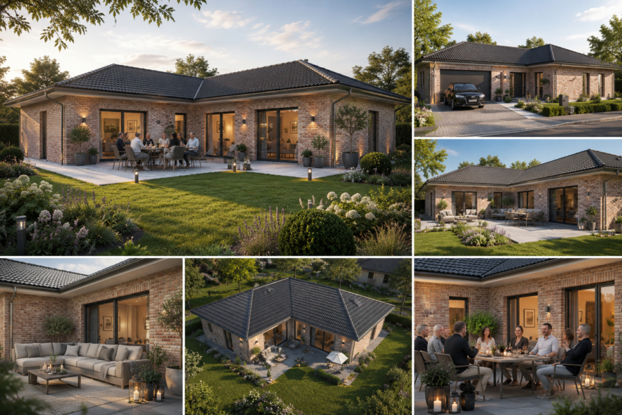 Winkelbungalow Visualisierung einer möglichen Bebauung