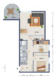 Strandnahe ca. 60 m² 2 Zimmer Wohnung mit Balkon in 23747 Dahme Ostsee - 6325-Grundriss-Skizze