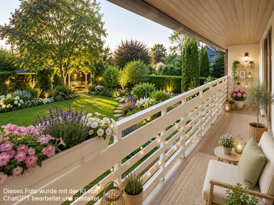 15 Balkon mit Blick in den Garten