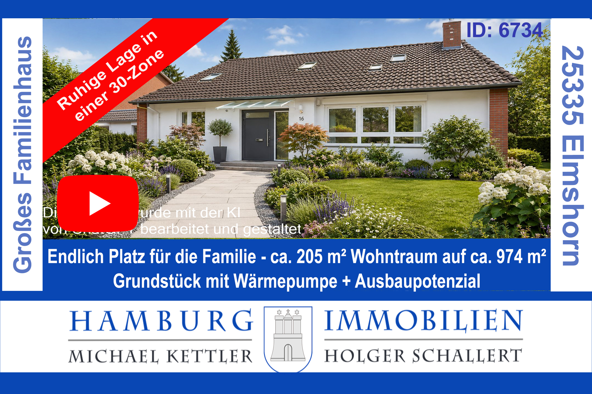 Endlich Platz für Ihre Familie: Ca. 205 m² Wohntraum mit großem Garten in 25337 Elmshorn